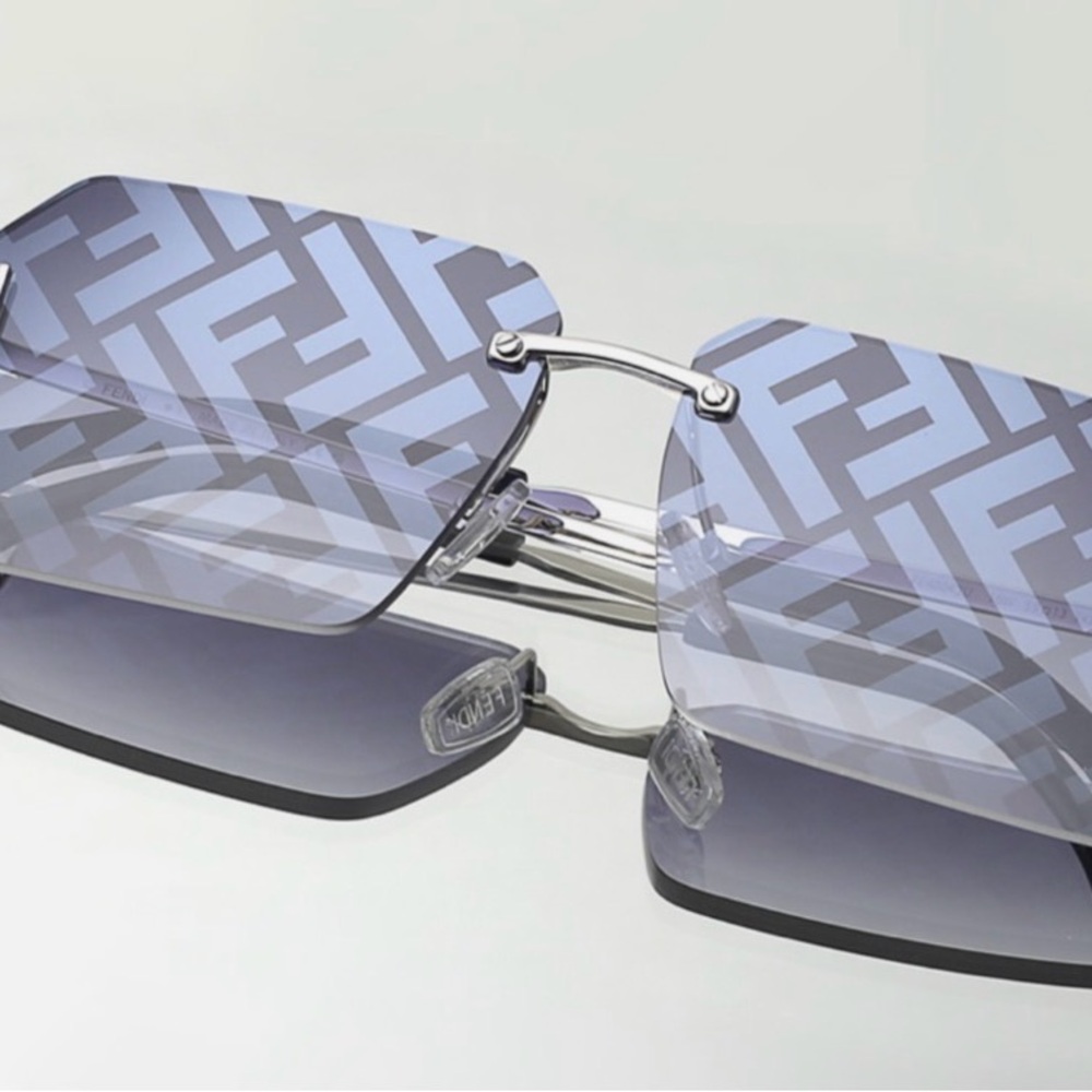 Fendi Rimless FF Logo Sunglasses